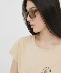 Γυναικεία Κοντομάνικο Βαμβακερό μπλουζάκι Femi Stories μπεζ -Femi Stories Εκπτώσεις unnamed file 1060