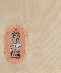 Γυναικεία Κοντομάνικο Βαμβακερό μπλουζάκι Femi Stories μπεζ -Femi Stories Εκπτώσεις unnamed file 1061