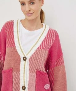 Femi Stories Εκπτώσεις 42 Γυναικεία Με φερμουάρ Πλεκτή ζακέτα Femi Stories Lenti ροζ