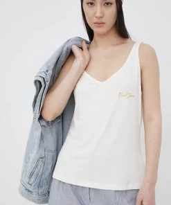 Γυναικεία Αμάνικος Top Femi Stories μπεζ