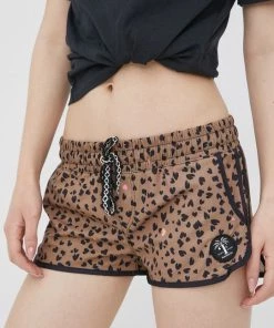 Γυναικεία Σορτς Femi Stories καφέ,