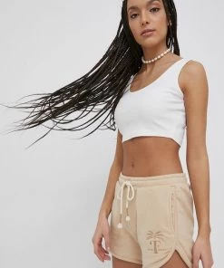 Γυναικεία Σορτς Femi Stories χρώμα: μπεζ,