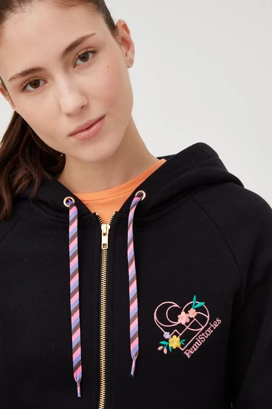 Γυναικεία Με φερμουάρ Μπλούζα Femi Stories Tito μαύρο, με κουκούλα 7 Γυναικεία Με φερμουάρ Μπλούζα Femi Stories Tito μαύρο, με κουκούλα - Image 5