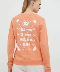 Γυναικεία Χωρίς φερμουάρ Βαμβακερή μπλούζα Femi Stories χρώμα: πορτοκαλί, -Femi Stories Εκπτώσεις unnamed file 155