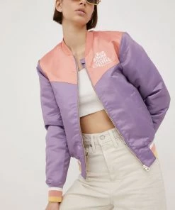 Γυναικεία Κοντά μπουφάν Μπουφάν Bomber Femi Stories χρώμα: μοβ