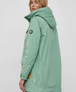 Γυναικεία Μακριά μπουφάν Μπουφάν Femi Stories χρώμα: πράσινο -Femi Stories Εκπτώσεις unnamed file 171