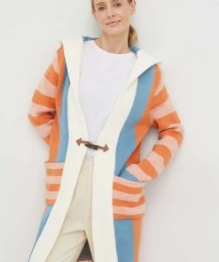 Γυναικεία Με φερμουάρ Ζακέτα από μίγμα μαλλιού Femi Stories Borneo πολύχρωμο