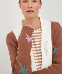 Γυναικεία Με φερμουάρ Πλεκτή ζακέτα Femi Stories Gilla καφέ -Femi Stories Εκπτώσεις unnamed file 215