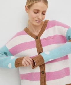 Γυναικεία Με φερμουάρ Ζακέτα από μίγμα μαλλιού Femi Stories πολύχρωμο