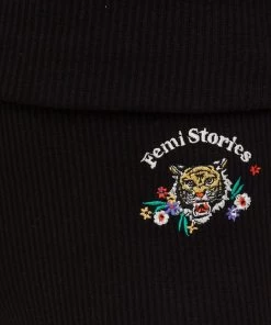 Γυναικεία Υφασμάτινα Παντελόνι Femi Stories Lucky μαύρο -Femi Stories Εκπτώσεις unnamed file 220