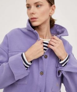 Γυναικεία Πουκάμισα Πουκάμισο από μείγμα μαλλιού Femi Stories Balu μοβ -Femi Stories Εκπτώσεις unnamed file 249