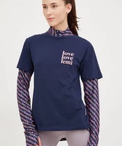 Γυναικεία Κοντομάνικο Βαμβακερό μπλουζάκι Femi Stories Manuel ναυτικό μπλε -Femi Stories Εκπτώσεις unnamed file 253