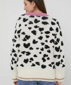 Γυναικεία Με φερμουάρ Πλεκτή ζακέτα Femi Stories χρώμα: άσπρο -Femi Stories Εκπτώσεις unnamed file 374