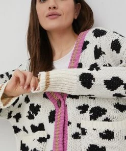 Γυναικεία Με φερμουάρ Πλεκτή ζακέτα Femi Stories χρώμα: άσπρο -Femi Stories Εκπτώσεις unnamed file 375