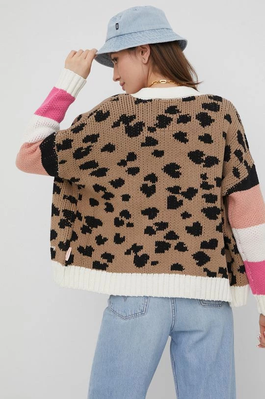 Γυναικεία Με φερμουάρ Πλεκτή ζακέτα Femi Stories χρώμα: καφέ 5 Γυναικεία Με φερμουάρ Πλεκτή ζακέτα Femi Stories χρώμα: καφέ - Image 3