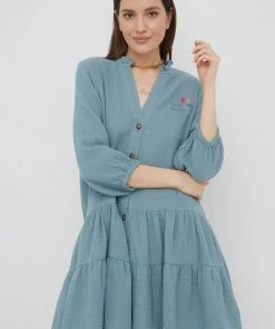 Γυναικεία Φορέματα Βαμβακερό φόρεμα Femi Stories μπλε