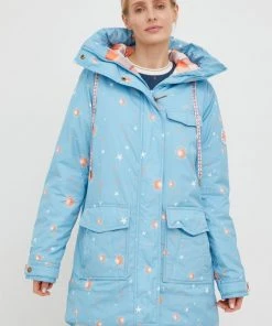 Γυναικεία Μακριά μπουφάν Μπουφάν Femi Stories μπλε