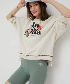 Γυναικεία Χωρίς φερμουάρ Βαμβακερή μπλούζα Femi Stories χρώμα: μπεζ -Femi Stories Εκπτώσεις unnamed file 418