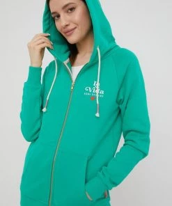 Γυναικεία Με φερμουάρ Μπλούζα Femi Stories χρώμα: πράσινο