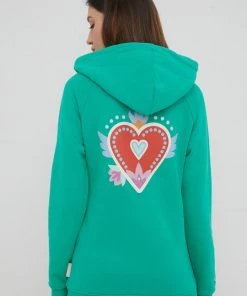 Γυναικεία Με φερμουάρ Μπλούζα Femi Stories χρώμα: πράσινο -Femi Stories Εκπτώσεις unnamed file 428