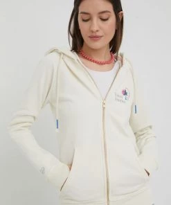 Γυναικεία Με φερμουάρ Μπλούζα Femi Stories χρώμα: μπεζ