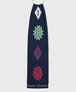 Γυναικεία Κασκόλ Μαντήλι από μείγμα μαλλιού Femi Stories ναυτικό μπλε