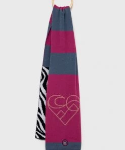 Γυναικεία Κασκόλ Μαντήλι από μείγμα μαλλιού Femi Stories μοβ