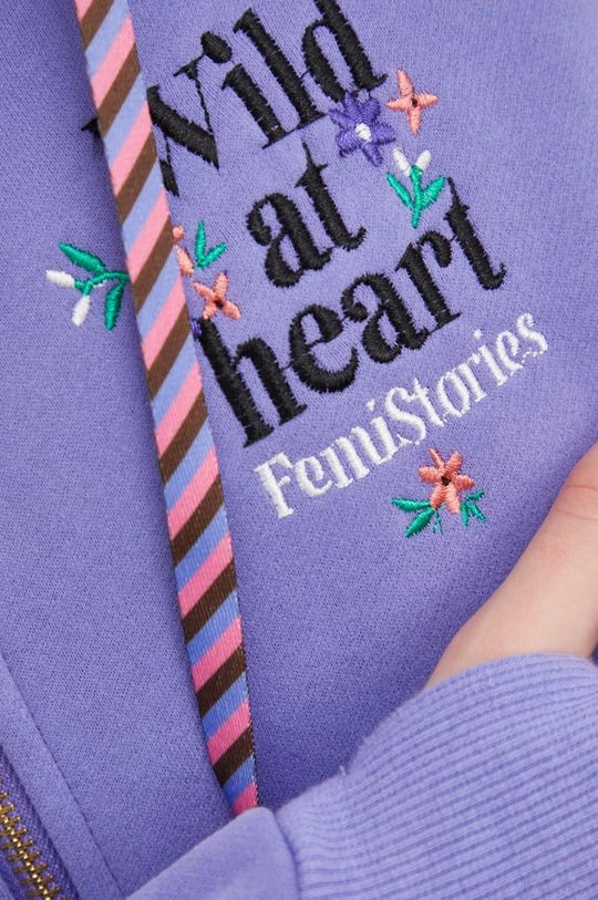 Γυναικεία Με φερμουάρ Μπλούζα Femi Stories Ini μοβ, με κουκούλα 7 Γυναικεία Με φερμουάρ Μπλούζα Femi Stories Ini μοβ, με κουκούλα - Image 6