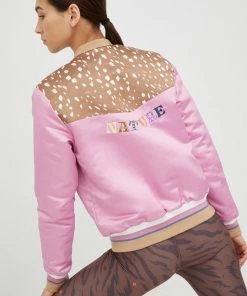 Γυναικεία Κοντά μπουφάν Μπουφάν Bomber Femi Stories Hana χρώμα: ροζ
