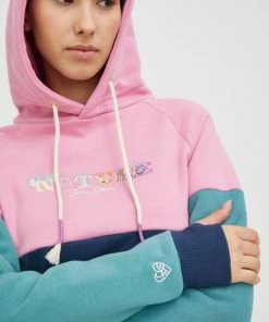 Γυναικεία Χωρίς φερμουάρ Μπλούζα Femi Stories Nemos ροζ, με κουκούλα