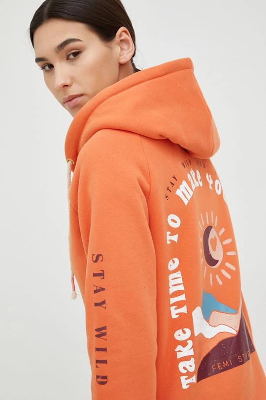Γυναικεία Με φερμουάρ Μπλούζα Femi Stories Andel πορτοκαλί, με κουκούλα 3 Γυναικεία Με φερμουάρ Μπλούζα Femi Stories Andel πορτοκαλί, με κουκούλα