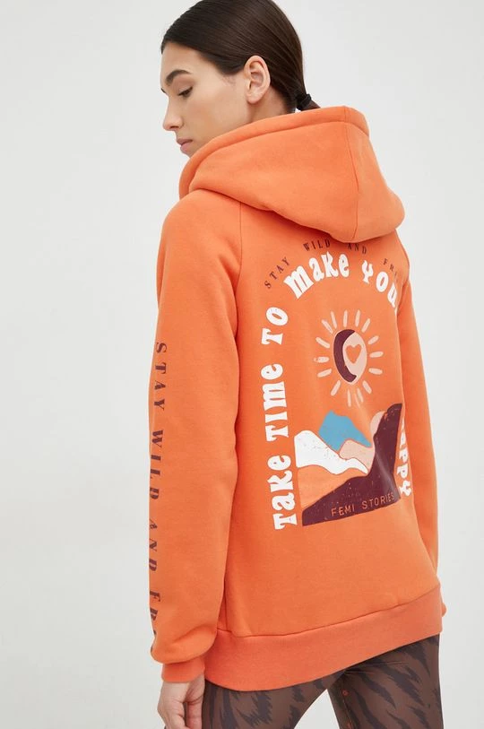 Γυναικεία Με φερμουάρ Μπλούζα Femi Stories Andel πορτοκαλί, με κουκούλα 6 Γυναικεία Με φερμουάρ Μπλούζα Femi Stories Andel πορτοκαλί, με κουκούλα - Image 4