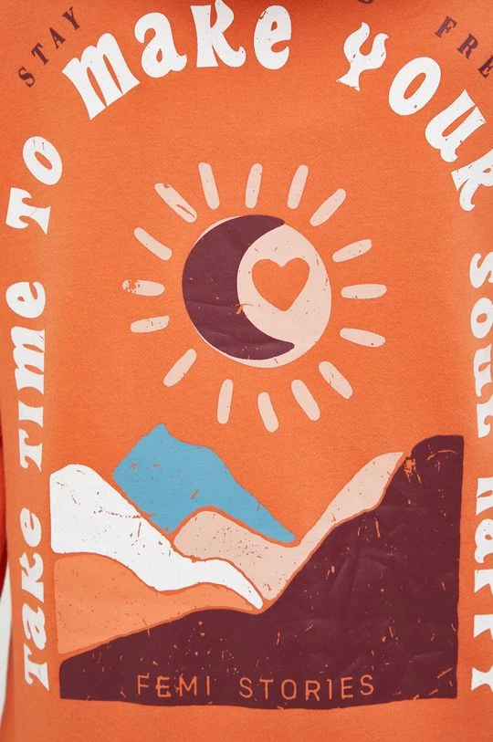 Γυναικεία Με φερμουάρ Μπλούζα Femi Stories Andel πορτοκαλί, με κουκούλα 8 Γυναικεία Με φερμουάρ Μπλούζα Femi Stories Andel πορτοκαλί, με κουκούλα - Image 6