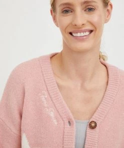 Femi Stories Εκπτώσεις 40 Γυναικεία Με φερμουάρ Μάλλινη ζακέτα Femi Stories Dandy ροζ