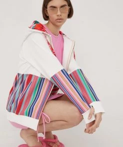 Γυναικεία Με φερμουάρ Μπλούζα Femi Stories χρώμα: άσπρο