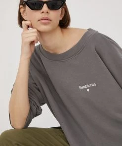 Γυναικεία Χωρίς φερμουάρ Βαμβακερή μπλούζα Femi Stories χρώμα: γκρι -Femi Stories Εκπτώσεις unnamed file 646