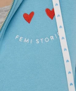 Γυναικεία Με φερμουάρ Μπλούζα Femi Stories χρώμα: τιρκουάζ -Femi Stories Εκπτώσεις unnamed file 677