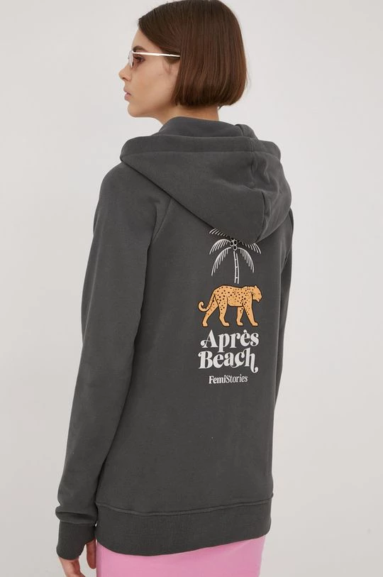 Γυναικεία Με φερμουάρ Μπλούζα Femi Stories χρώμα: γκρι 6 Γυναικεία Με φερμουάρ Μπλούζα Femi Stories χρώμα: γκρι - Image 4