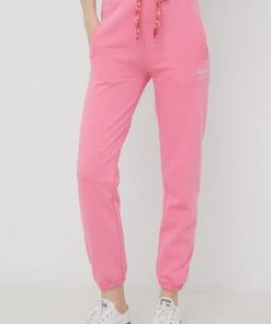 Γυναικεία Παντελόνια φόρμας Βαμβακερό παντελόνι Femi Stories χρώμα: ροζ