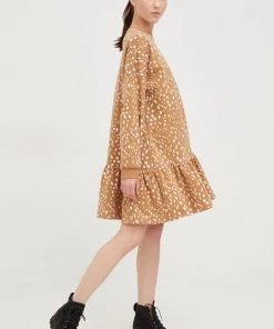 Γυναικεία Φορέματα Φόρεμα Femi Stories Tabi καφέ