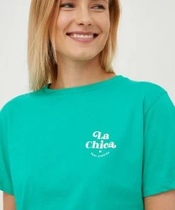 Γυναικεία Κοντομάνικο Βαμβακερό μπλουζάκι Femi Stories πράσινο -Femi Stories Εκπτώσεις unnamed file 920