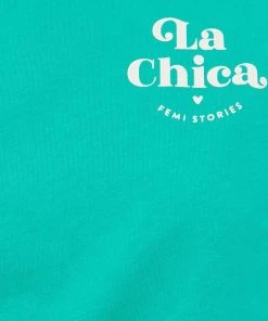 Γυναικεία Κοντομάνικο Βαμβακερό μπλουζάκι Femi Stories πράσινο -Femi Stories Εκπτώσεις unnamed file 921