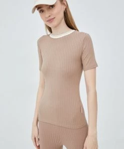 Γυναικεία Κοντομάνικο Μπλουζάκι Femi Stories μπεζ