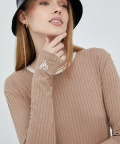 Γυναικεία Μακρυμάνικο Longsleeve Femi Stories μπεζ