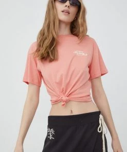 Γυναικεία Κοντομάνικο Βαμβακερό μπλουζάκι Femi Stories πορτοκαλί -Femi Stories Εκπτώσεις unnamed file 973