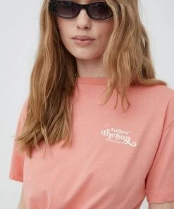 Γυναικεία Κοντομάνικο Βαμβακερό μπλουζάκι Femi Stories πορτοκαλί -Femi Stories Εκπτώσεις unnamed file 974