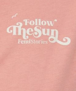 Γυναικεία Κοντομάνικο Βαμβακερό μπλουζάκι Femi Stories πορτοκαλί -Femi Stories Εκπτώσεις unnamed file 975