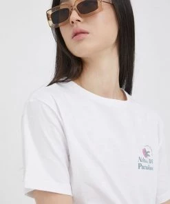 Γυναικεία Κοντομάνικο Βαμβακερό μπλουζάκι Femi Stories άσπρο -Femi Stories Εκπτώσεις unnamed file 989